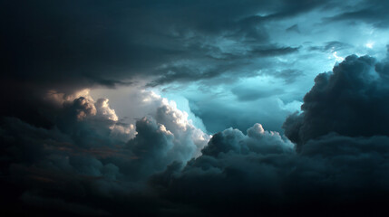 A stormy sky, with lowering cloud ready to burst.
