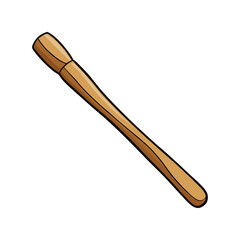 Wooden stick vector illustration, natural brown wood crafting, outdoor, survival, and nature