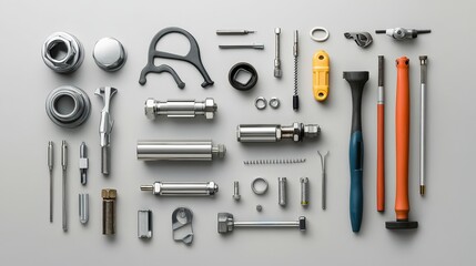 Obraz premium Set of plumber's items on light background 