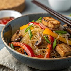 stir fried noodles with vegetables