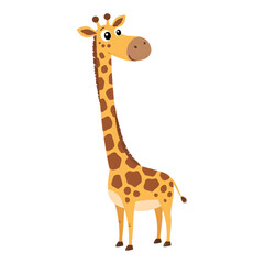 Tall Giraffe with Yellow and Brown Spots