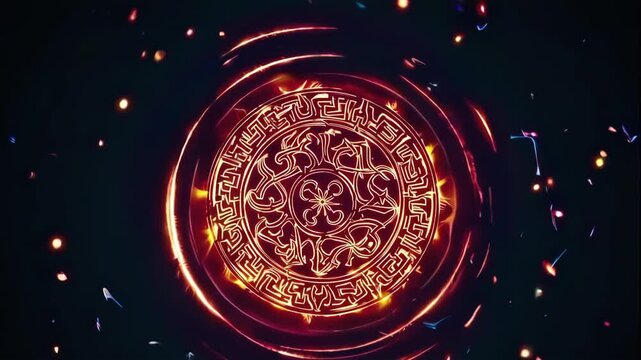 Glowing Magic Circle Radiating Arcane Power