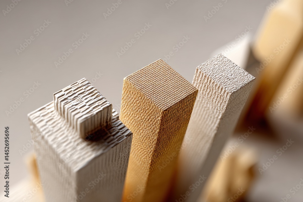 Poster Textural Financial Analytics Minimalist Geometric Data Visualization with Neutral Palette - Innovative Business Intelligence