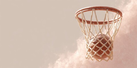 Cinematic Sports Triumph Retro Basketball Aesthetic Capturing Dramatic Game-Winning Moment in Nostalgic Soft-Tone Visual Storytelling