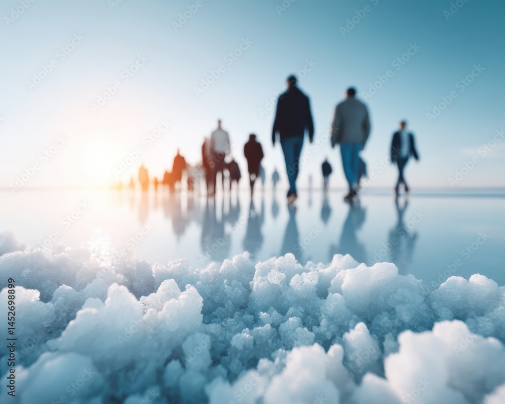 Aufkleber Transformative Leadership Visualization Visionary Teams Navigating Emerging Future Landscapes with Data-Driven Strategic Innovation and Collaborative Workforce Progression
