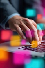 Fototapeta premium Immersive Digital Support AI-Powered Helpdesk Technology Enabling Seamless Remote Problem-Solving for Modern Professionals in Hybrid Work Environments