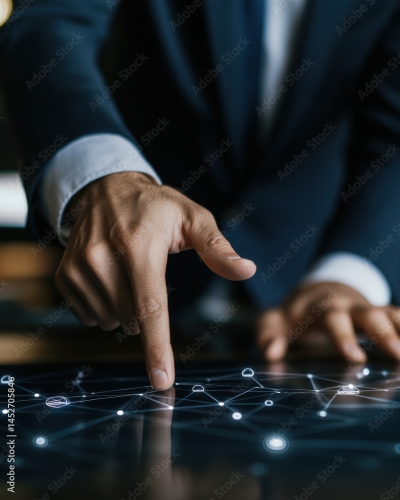 Aufkleber Futuristic Data Insights Professional AI-Driven Customer Intelligence Platform Visualizing Advanced Network Connectivity for Strategic Business Transformation