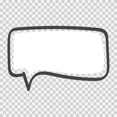 Rectangle Speech Bubble icon. Vector illustration
