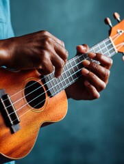 Obraz premium Soulful Ukulele Artistry National Play Your Ukulele Day Wellness Showcase - Acoustic Mindfulness for Creative Millennials and Digital Storytellers