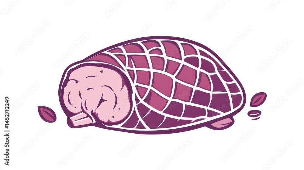 Poster ham vector line icon isolated on white background. ham line icon for infographic, website or app. sc