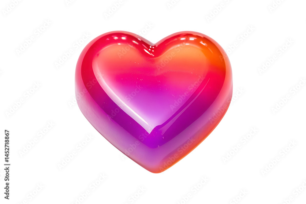 Poster gradient heart symbol floating in space, representing love and affection