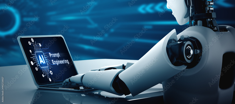 Poster generative ai virtual assistant tools for prompt engineer and user for ease of engage artificial int