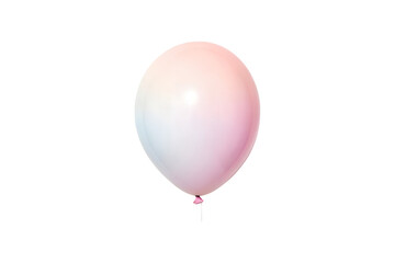 Isolated pink and white gradient balloon floating against a neutral gray background