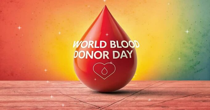 drop of blood for a world blood donor day