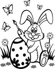 Easter dinosaur coloring page. ready to print on standard 8.5x11 inch paper
