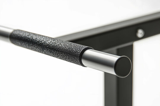 Centered Composition of Parallel Bars with Grip Texture in Sharp Focus