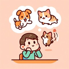 Naklejka premium A playing with a toy