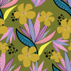 textile design with small flower pattern image
