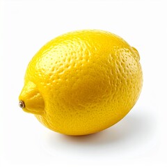 Fresh yellow lemon over white background