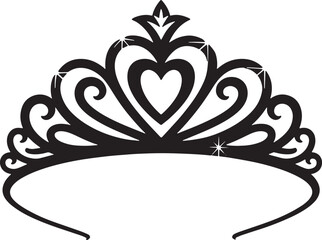 Princes tiara crown or royal diadem line art vector icon for apps and websites © Masud