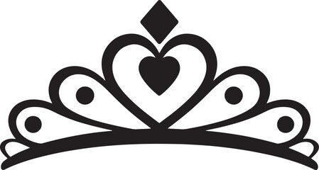 Princes tiara crown or royal diadem line art vector icon for apps and websites © Masud