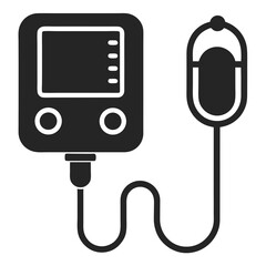 Blood Pressure Monitor icon silhouette vector illustration