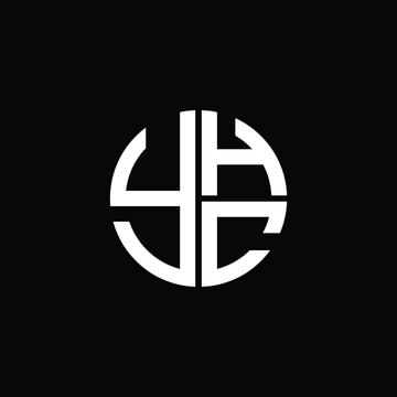 YHC logo YHC icon YHCvector YHC monogram YHCletter YHCminimalist YHC Circle YHCflat Unique modern flat abstract logo design.