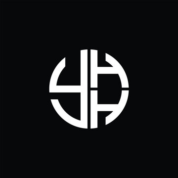 YHH logo YHH icon YHHvector YHH monogram YHHletter YHHminimalist YHH Circle YHHflat Unique modern flat abstract logo design.