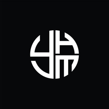 YHM logo YHM icon YHMvector YHM monogram YHMletter YHMminimalist YHM Circle YHMflat Unique modern flat abstract logo design.