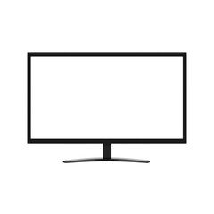 Black monitor isolated on transparent background