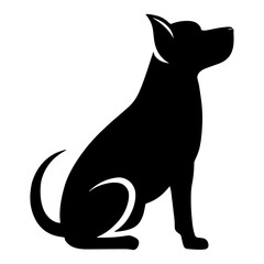 Puppy Sitting Icon - Illustration
