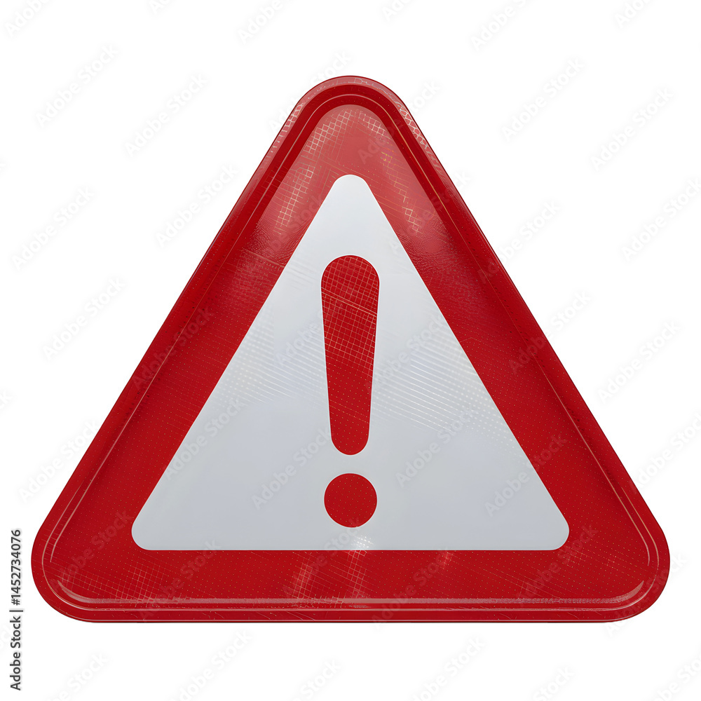 Poster red warning sign transparent background png image for design projects. warning