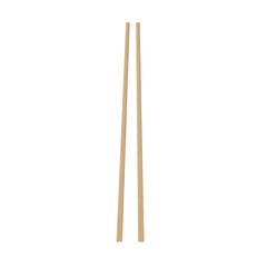 Wooden chopsticks isolated on transparent background