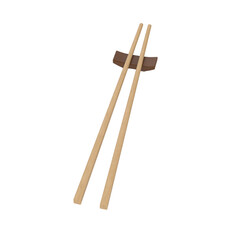 Chopsticks isolated on transparent background