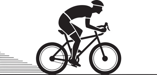 Fototapeta premium Man on Bicycle Icon