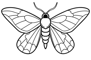 Minimalist Opal Moth Vector Art