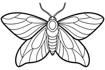 Minimalist Opal Moth Vector Art