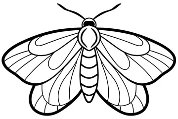 Minimalist Opal Moth Vector Art