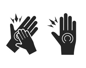 Hands Pain silhouette vector illustration