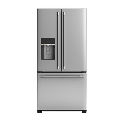 Modern Fridge Kitchen Appliance Isolated on Transparent Background