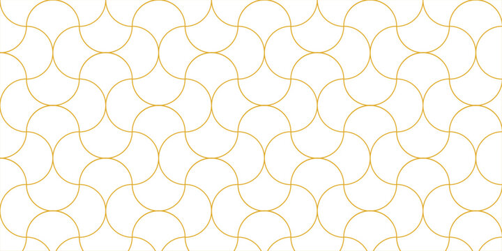 Elegant seamless geometric pattern with interlocking gold lines on a white background. Perfect for luxury branding, backgrounds, wallpapers, packaging, and decorative designs.