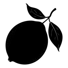 Food Lemon silhouette vector illustrator