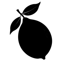 Food Lemon silhouette vector illustrator