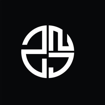 ZNJ logo ZNJ icon ZNJ vector ZNJ monogram ZNJletter ZNJminimalist ZNJtriangle ZNJflat Unique modern flat abstract logo design.