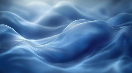 Obraz premium Blue abstract waves background with light