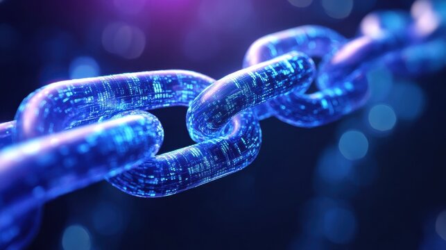 Innovative blockchain technology visualizes interconnected networks of digital assets in a vibrant and dynamic environment