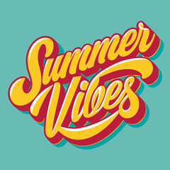 summer vibes vector illustration