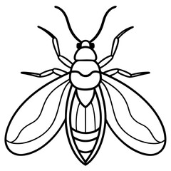 Elegant Firefly Line Art Design
