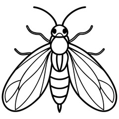 Elegant Firefly Line Art Design