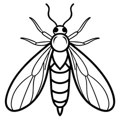 Elegant Firefly Line Art Design
